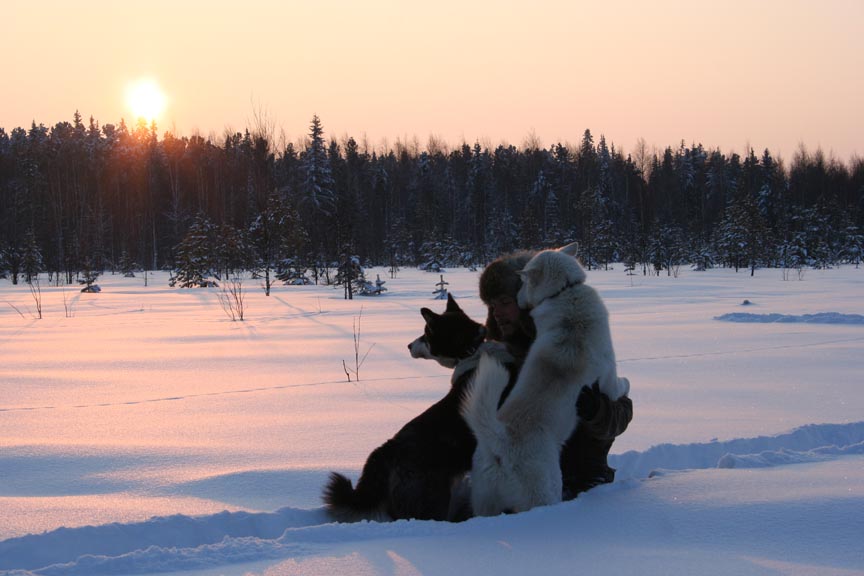 avec Harfang et Kurvik pendant l'odyssée sibérienne - photo Pierre Helleu