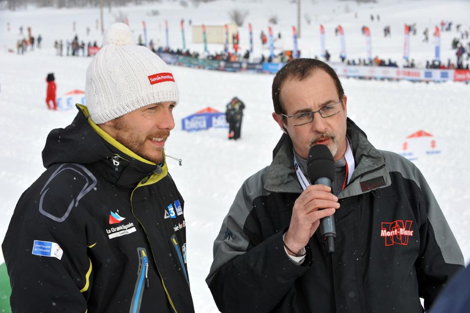 consultant pour le mass start en live sur TV8MontBlanc - photo Clotilde Richalet